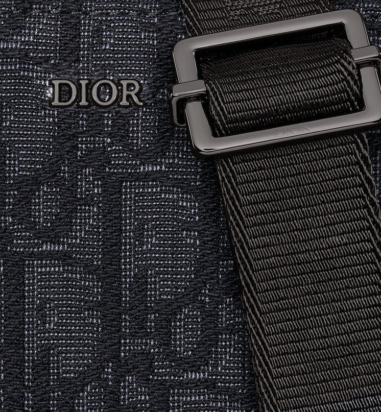 Pochette zippée à bandoulière Noir