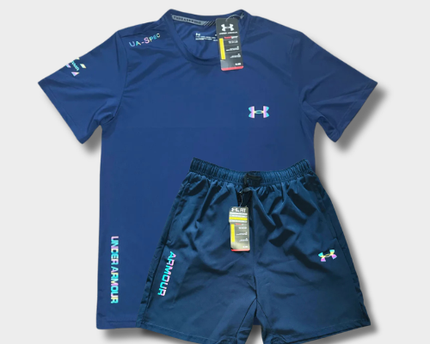 Ensemble short/t-shirt Under Fluo Bleu