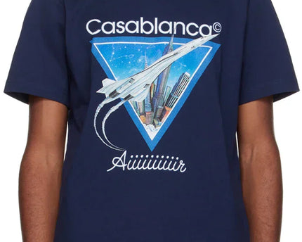 CASABLANCA Navy 'Aiiiiir' T-Shirt