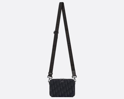 Pochette zippée à bandoulière Noir