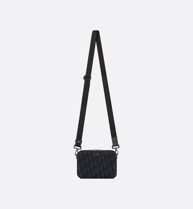 Pochette zippée à bandoulière Noir
