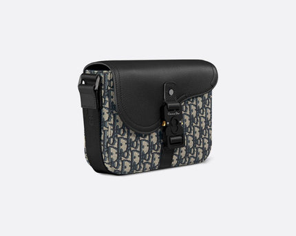 Sac Messenger à rabat Saddle Small Noir et Beige