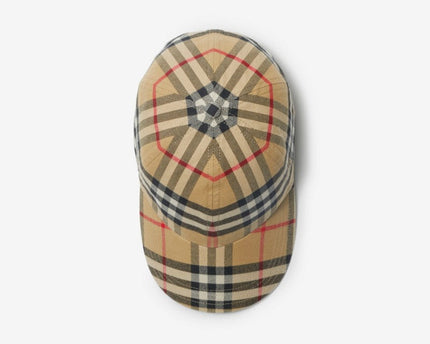 Casquette de baseball en coton mélangé Check
