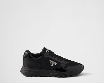 Basket Prada Noir en cuir brossé