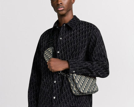 Triple Pouch Saddle Noir et Beige