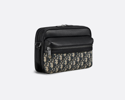 Sac Messenger zippé Rider 2.0 Noir et Beige