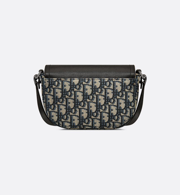 Mini sac Messenger à rabat Saddle Noir et Beige