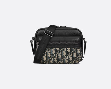 Mini sac Messenger zippé Rider 2.0 Noir et Beige