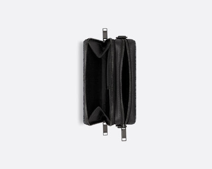 Pochette zippée à bandoulière Noir