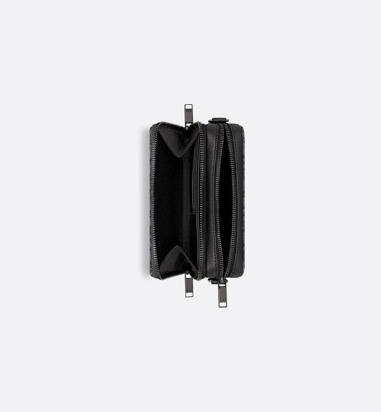 Pochette zippée à bandoulière Noir