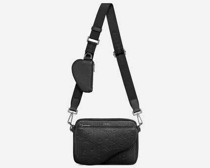 Triple Pouch Saddle Cuir