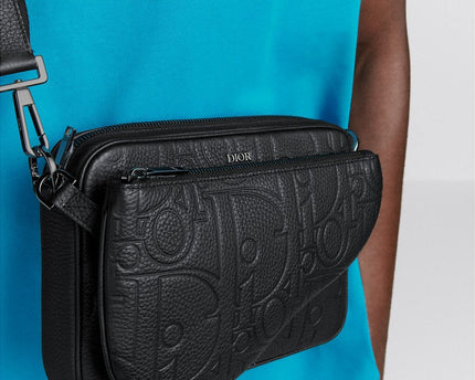 Triple Pouch Saddle Cuir