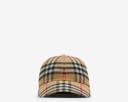 Casquette de baseball en coton mélangé Check