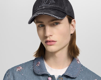 Casquette LV Denim Washed - CASQUETTES (2)