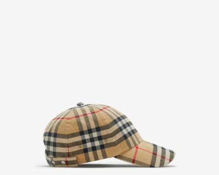 Casquette de baseball en coton mélangé Check