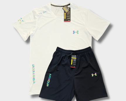 Ensemble short/t-shirt Under Fluo Blanc