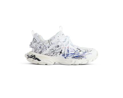 SNEAKER TRACK AUTOGRAPHE EN BLANC/NOIR/BLEU/ROUGE