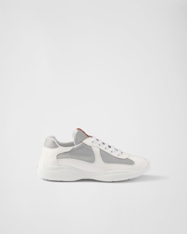 Baskets Prada America’s Cup en tissu Bike blanc