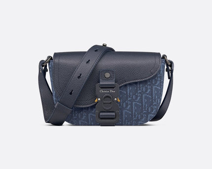 Mini sac Messenger à rabat Saddle Bleu Marine