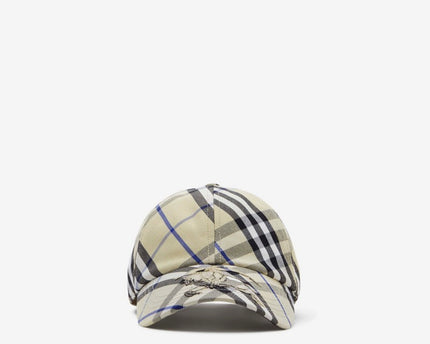Casquette de baseball en coton mélangé Check EKD LICHEN