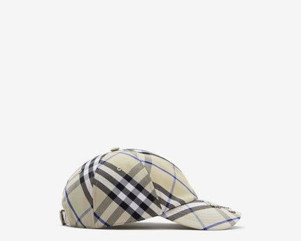 Casquette de baseball en coton mélangé Check EKD LICHEN