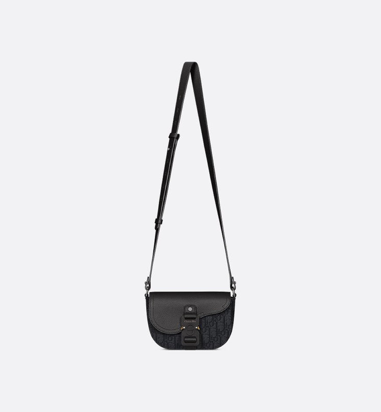 Mini sac Messenger à rabat Saddle Noir