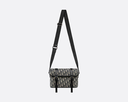 Sac Messenger à rabat Dior Hit The Road Noir et Beige