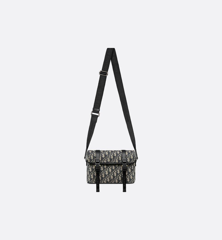 Sac Messenger à rabat Dior Hit The Road Noir et Beige