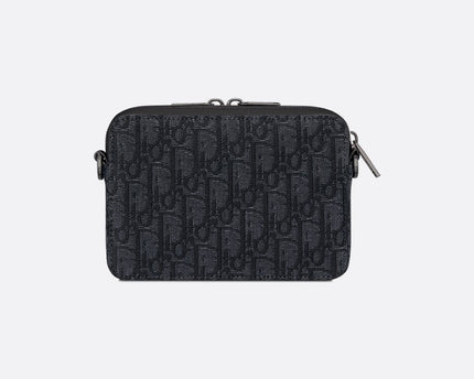 Pochette zippée à bandoulière Noir