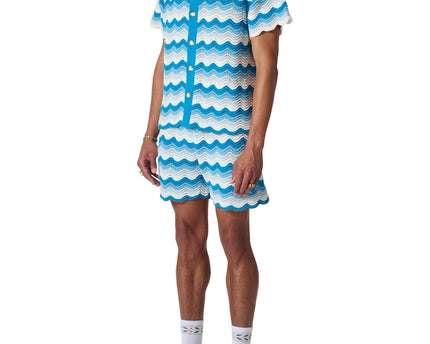 Wavy Gradient Crochet Shirt - casablanca (3)