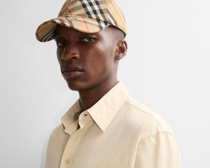 Casquette de baseball en coton mélangé Check EKD