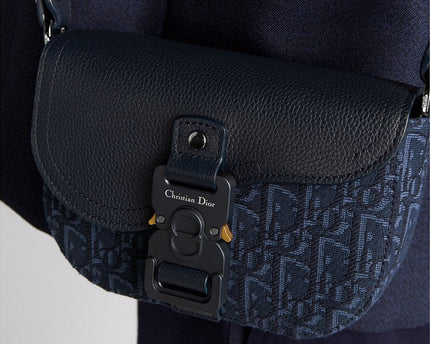 Mini sac Messenger à rabat Saddle Bleu Marine