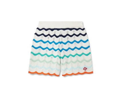 Gradient Wave Crochet Shorts