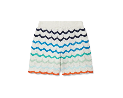 Gradient Wave Crochet Shorts