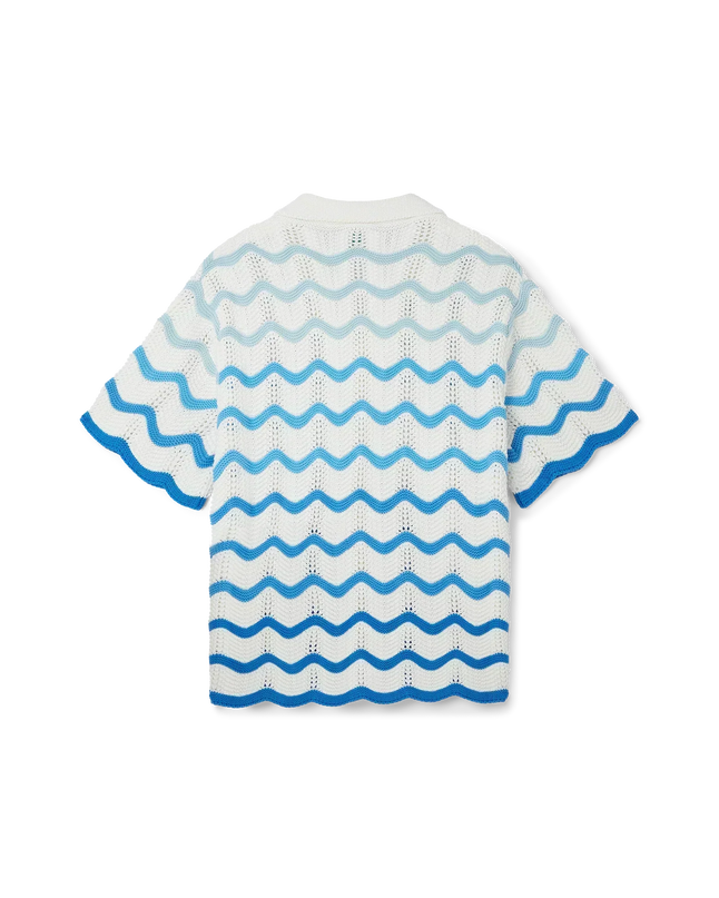 Wavy Gradient Crochet Shirt - casablanca (2)