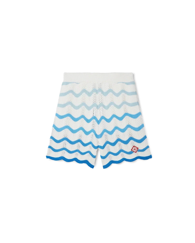 Wavy Gradient Crochet Shorts - casablanca