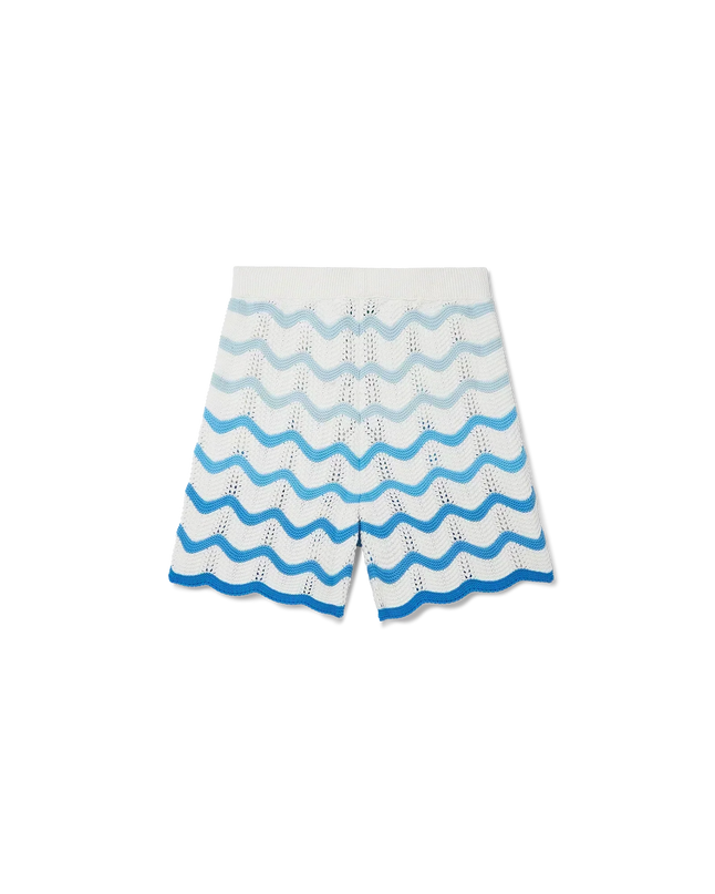 Wavy Gradient Crochet Shorts - casablanca