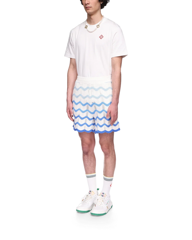 Wavy Gradient Crochet Shorts - casablanca