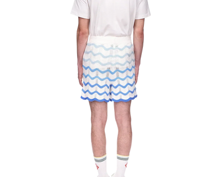 Wavy Gradient Crochet Shorts - casablanca
