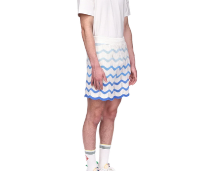 Wavy Gradient Crochet Shorts - casablanca