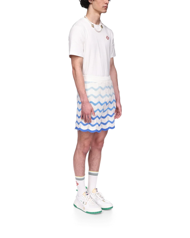 Wavy Gradient Crochet Shorts - casablanca