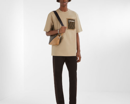 Fendi Chapeau en nylon FF Beige