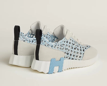 Sneakers Hermès bleu clair / blanc
