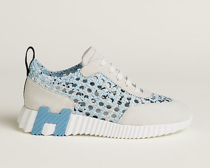 Sneakers Hermès bleu clair / blanc