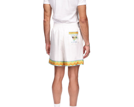 Afro Cubism Tennis Club Silk Shorts