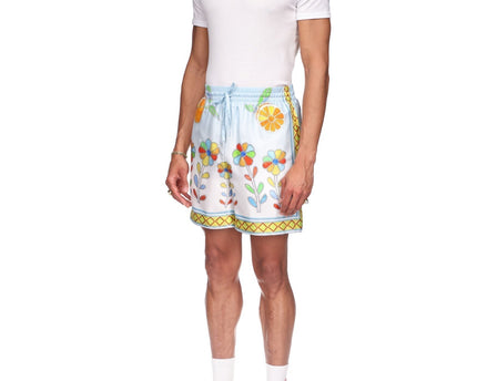 Yoruba Flowers Silk Shorts