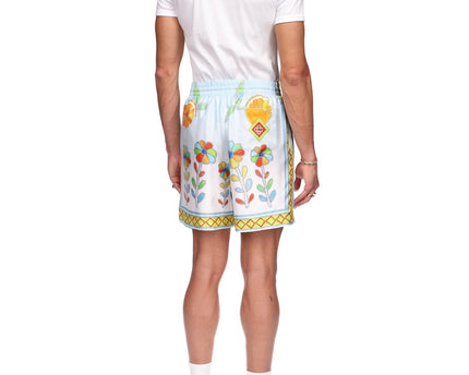 Yoruba Flowers Silk Shorts