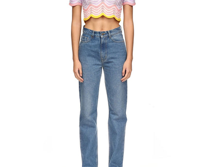 Gradient Wave Crochet Top