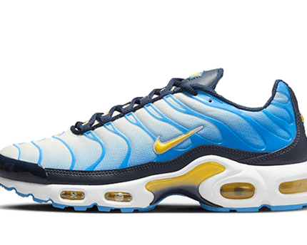 Nike® Air Max Plus University Blue Topaz Gold