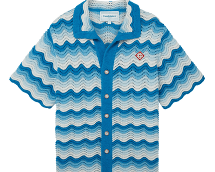 Wavy Gradient Crochet Shirt - casablanca (3)